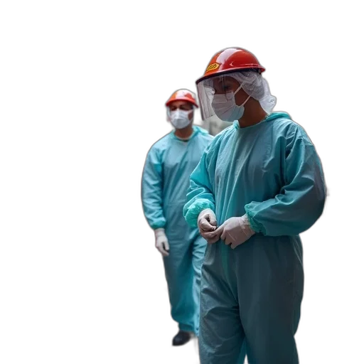 staff, jacket, mask, robot transparent PNG cut-out