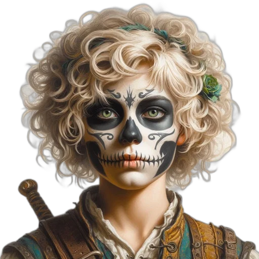 face, mask, jewelry, photorealistic transparent PNG cut-out