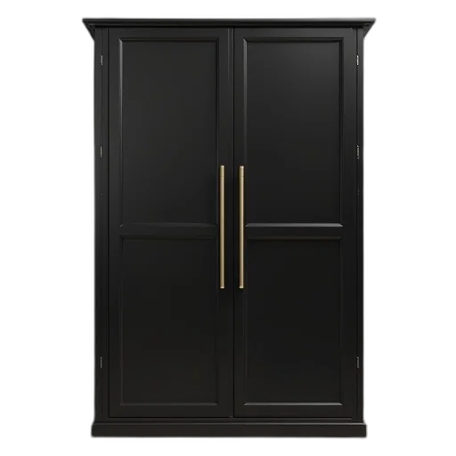 furniture, 3d render, dark, black transparent PNG cut-out