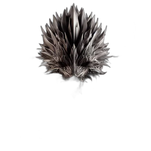 hair, crown, mask, dragon transparent PNG cut-out