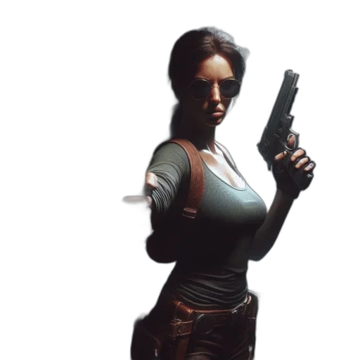 weapon, 3d render, concept art, pixel art transparent PNG cut-out