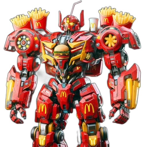 robot, weapon, concept art, 3d render transparent PNG cut-out
