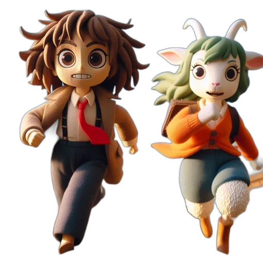 3d render, concept art, anime, two transparent PNG cut-out
