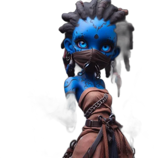 mask, creature, staff, concept art transparent PNG cut-out