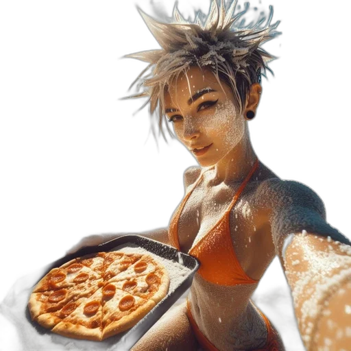 food, concept art, photorealistic, comic book art transparent PNG cut-out