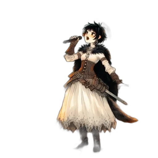 staff, dress, weapon, animal transparent PNG cut-out