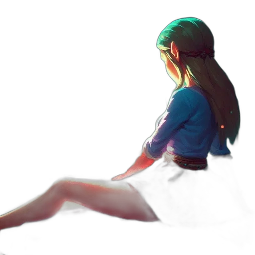 dress, creature, hair, weapon transparent PNG cut-out