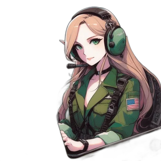 jacket, weapon, staff, anime transparent PNG cut-out