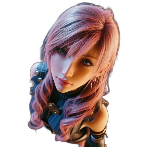 face, hair, robot, 3d render transparent PNG cut-out