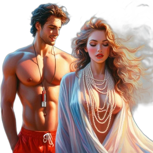 jewelry, fantasy art, photorealistic, oil painting transparent PNG cut-out