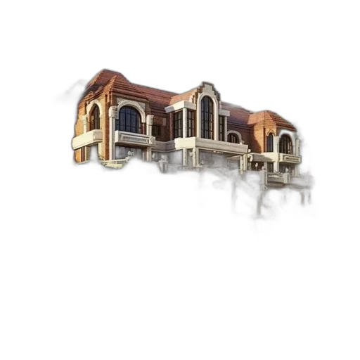 building, furniture, 3d render, concept art transparent PNG cut-out