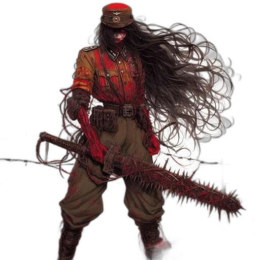 staff, hair, weapon, creature transparent PNG cut-out