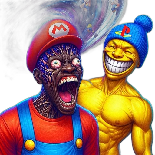 mask, creature, face, comic book art transparent PNG cut-out