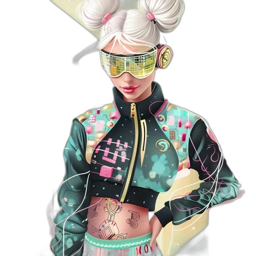 staff, jacket, jewelry, concept art transparent PNG cut-out