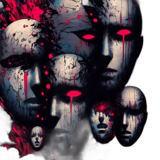 mask, face, concept art, comic book art transparent PNG cut-out