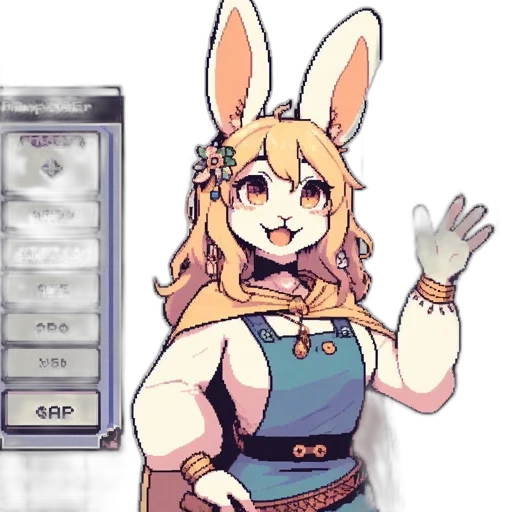 staff, dress, weapon, pixel art transparent PNG cut-out