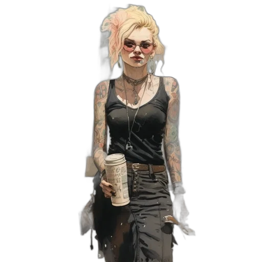 dress, jewelry, staff, concept art transparent PNG cut-out