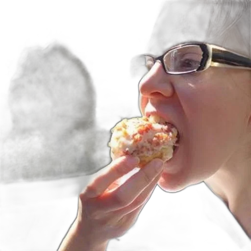 food, photorealistic, person, wearing transparent PNG cut-out