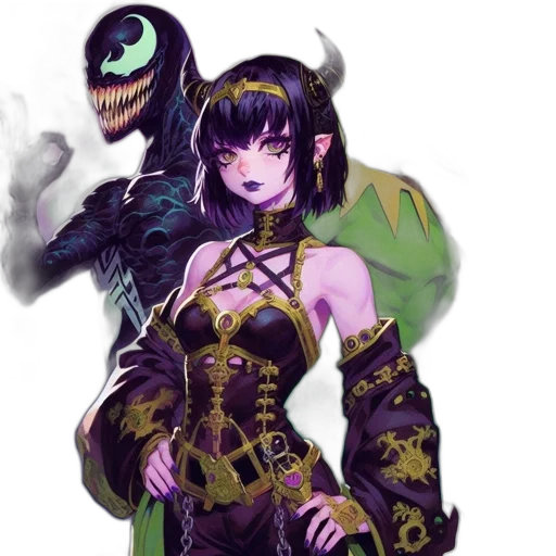 staff, mask, dragon, fantasy art transparent PNG cut-out