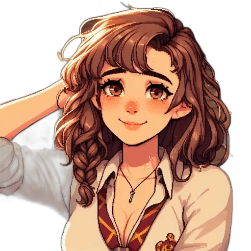 staff, hair, crown, face transparent PNG cut-out