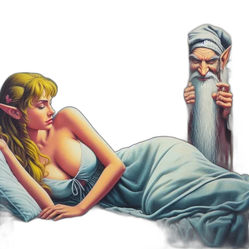 fantasy art, concept art, oil painting, comic book art transparent PNG cut-out