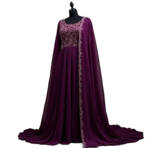 dress, dark, purple, colored transparent PNG cut-out