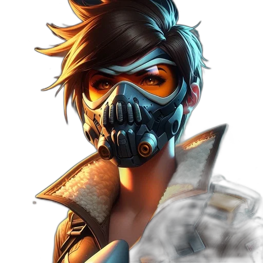 mask, face, weapon, cyberpunk transparent PNG cut-out