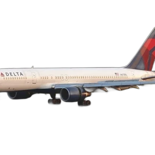 delta, airplane, speeding, down transparent PNG cut-out