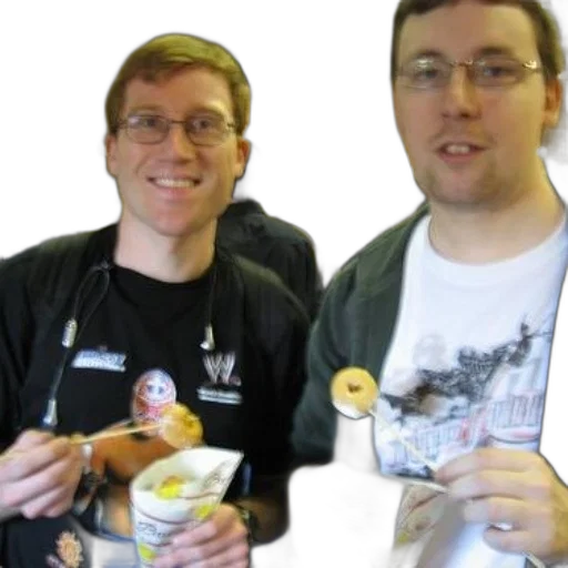 food, two, men, wearing transparent PNG cut-out