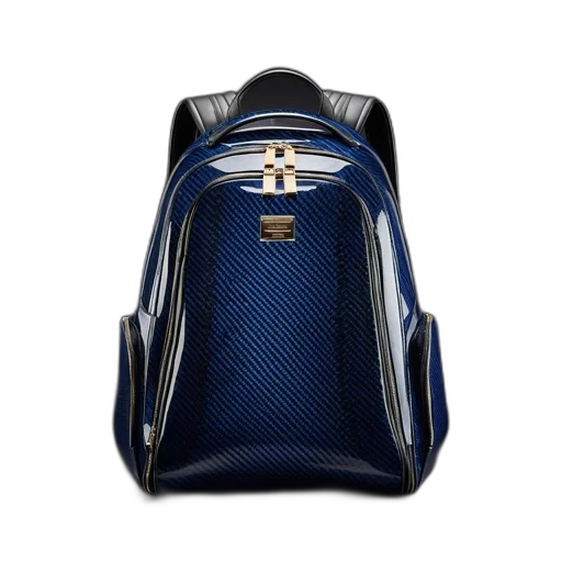 sleek, luxury, backpack, deep transparent PNG cut-out