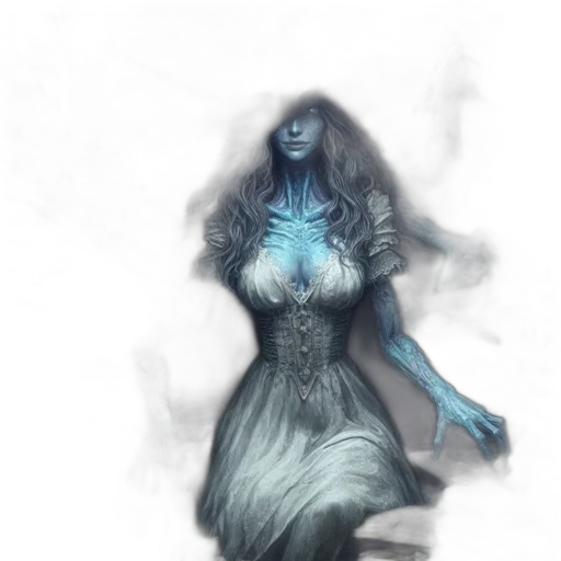 dress, creature, mask, fantasy art transparent PNG cut-out