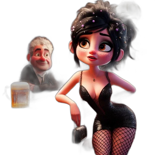 dress, concept art, cartoon, fantasy art transparent PNG cut-out