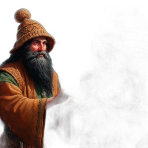 hat, staff, sword, fantasy art transparent PNG cut-out
