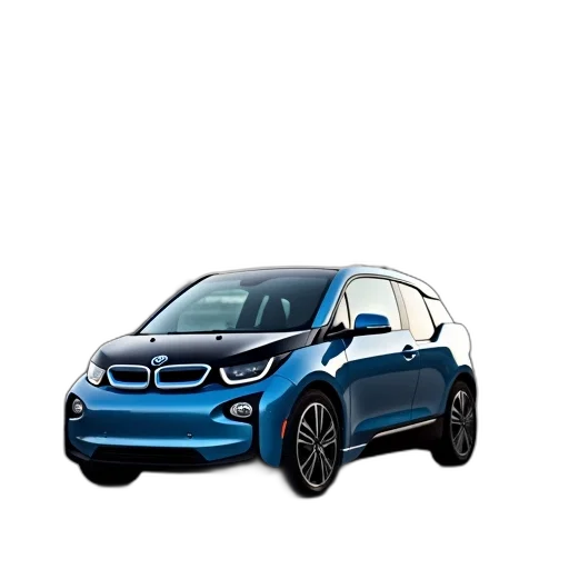 car, photorealistic, bmw, electric transparent PNG cut-out