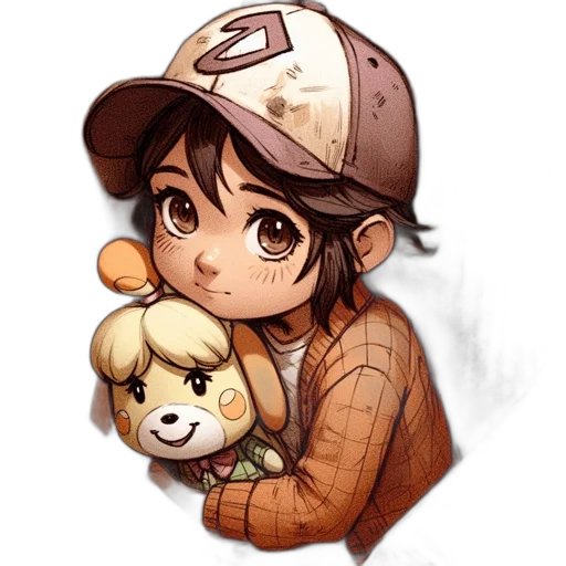 watercolor, pixel art, anime, cartoon transparent PNG cut-out