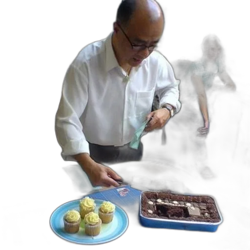 food, staff, man, white transparent PNG cut-out
