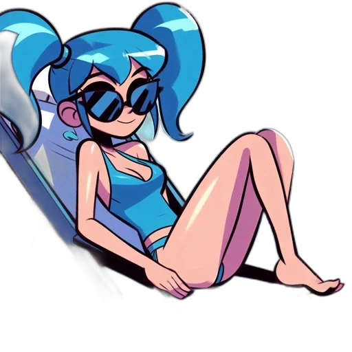 cartoon, vaporwave, concept art, anime transparent PNG cut-out