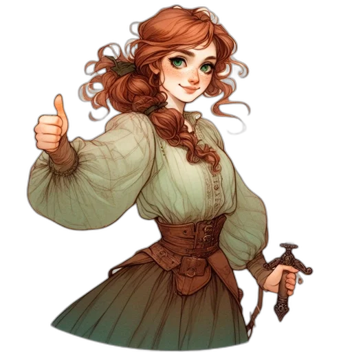 staff, dress, fantasy art, concept art transparent PNG cut-out