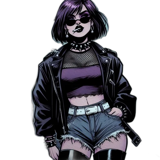 jacket, comic book art, cyberpunk, concept art transparent PNG cut-out