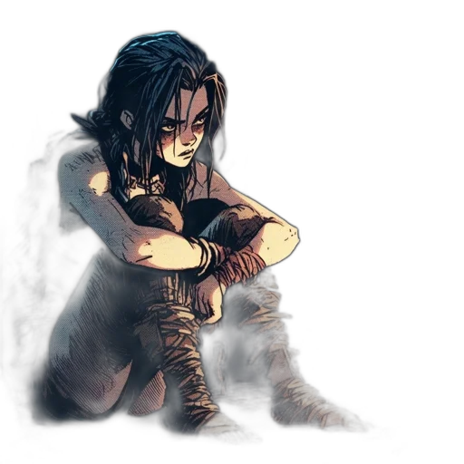 comic book art, concept art, watercolor, fantasy art transparent PNG cut-out