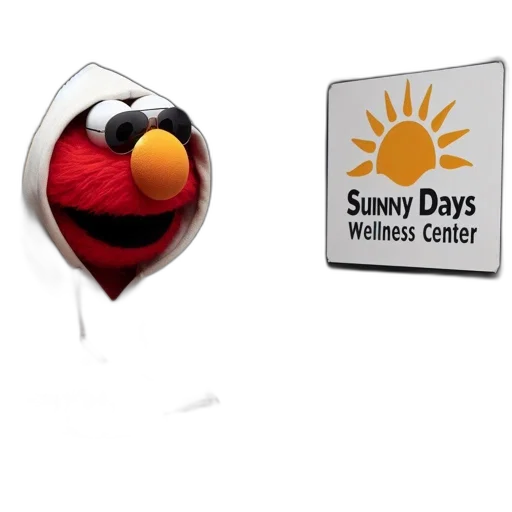 3d render, elmo, sesame, street transparent PNG cut-out