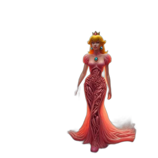 dress, jewelry, crown, 3d render transparent PNG cut-out