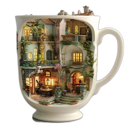 3d render, photorealistic, concept art, city street transparent PNG cut-out