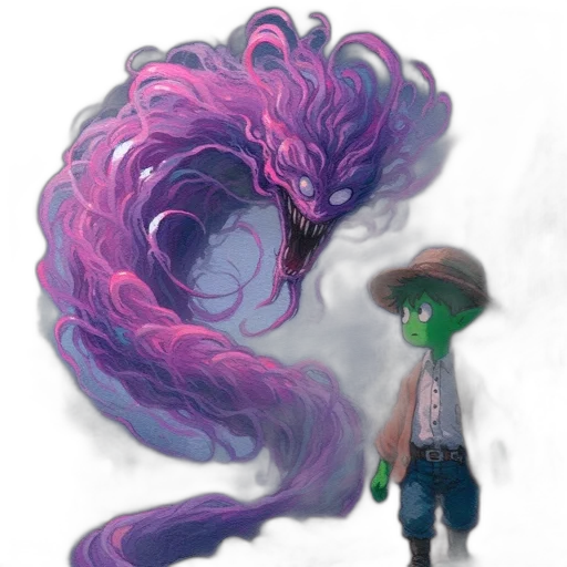 dragon, creature, hat, hair transparent PNG cut-out