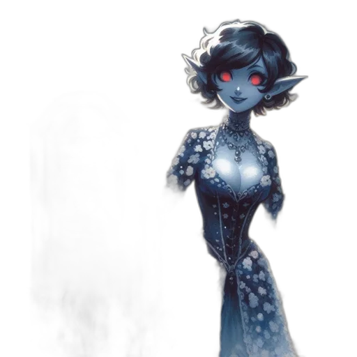 dress, robot, crown, staff transparent PNG cut-out