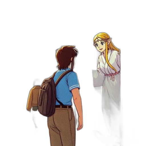 dress, staff, concept art, anime transparent PNG cut-out