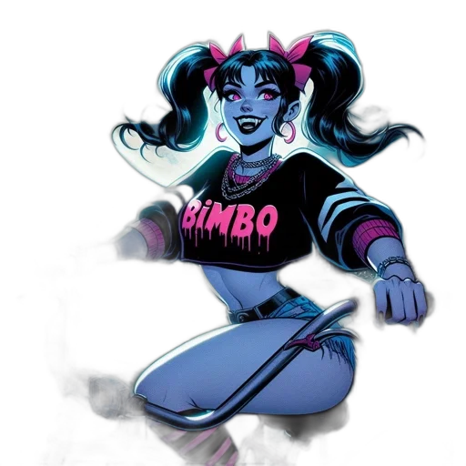 comic book art, concept art, vaporwave, cartoon transparent PNG cut-out