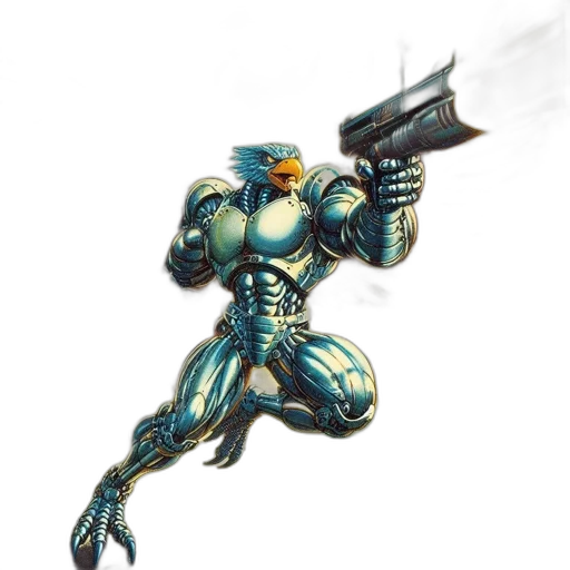 weapon, robot, staff, creature transparent PNG cut-out