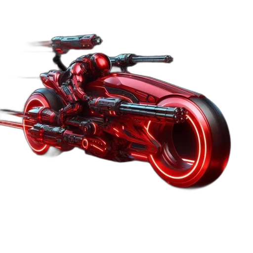 weapon, car, robot, 3d render transparent PNG cut-out