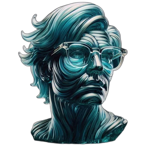 face, mask, comic book art, vaporwave transparent PNG cut-out